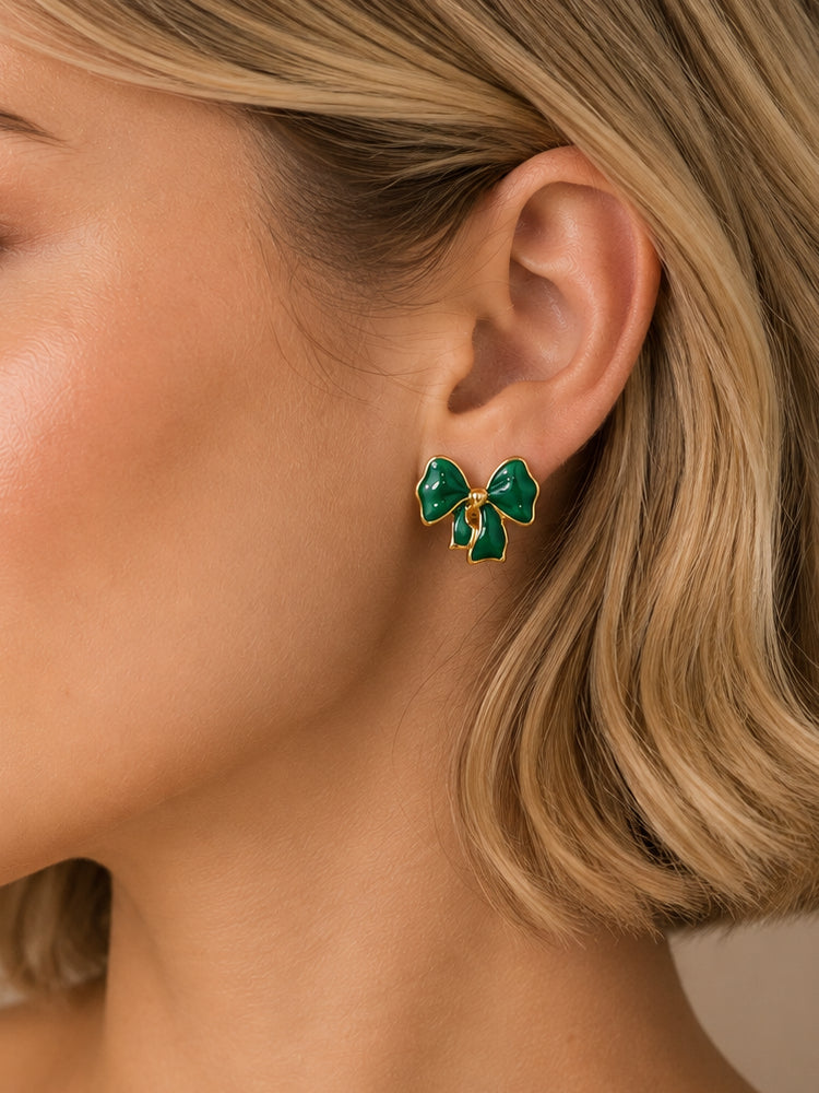 Aretes Lazo Verde