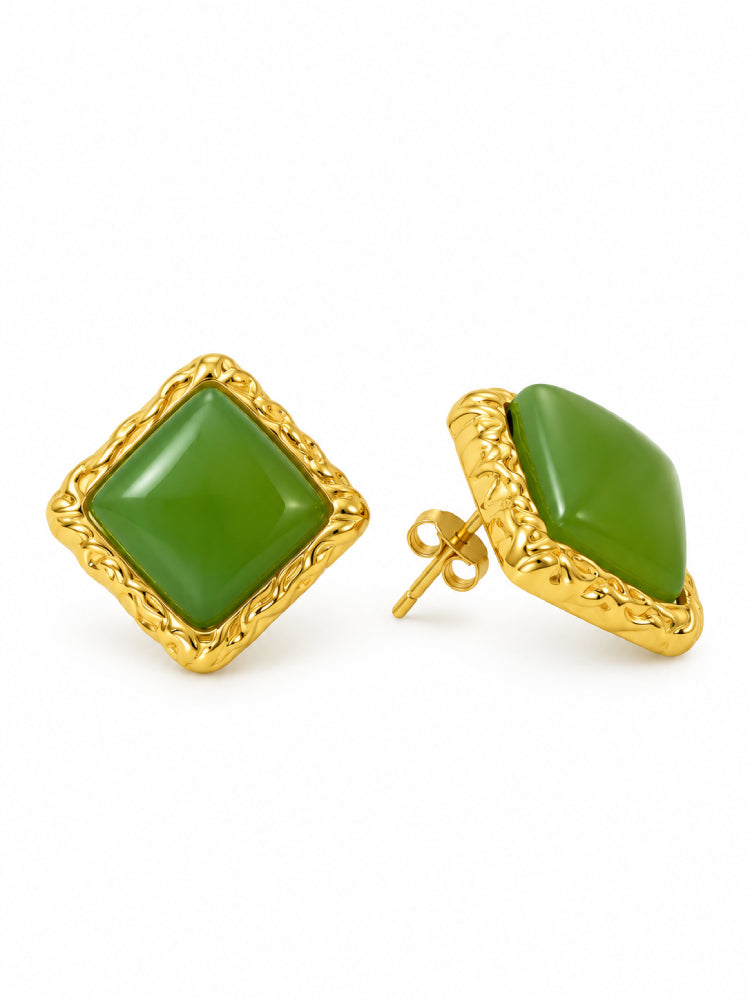 Aretes Rombo Esmeralda