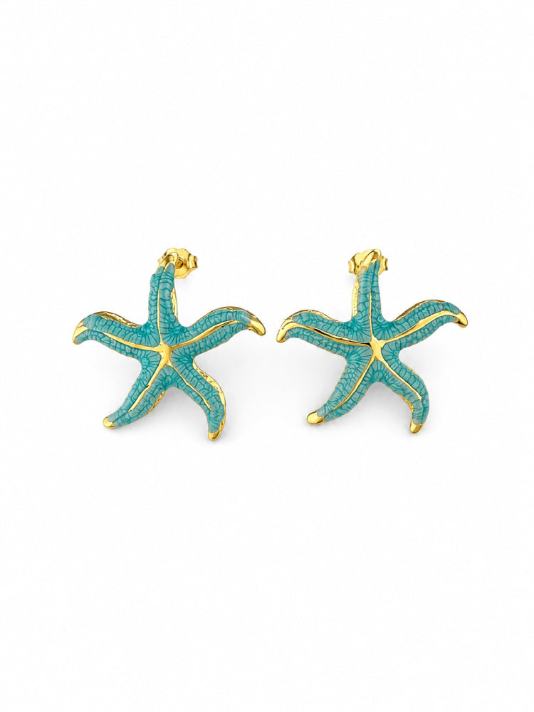 Aretes Estrella de Mar Turquesa