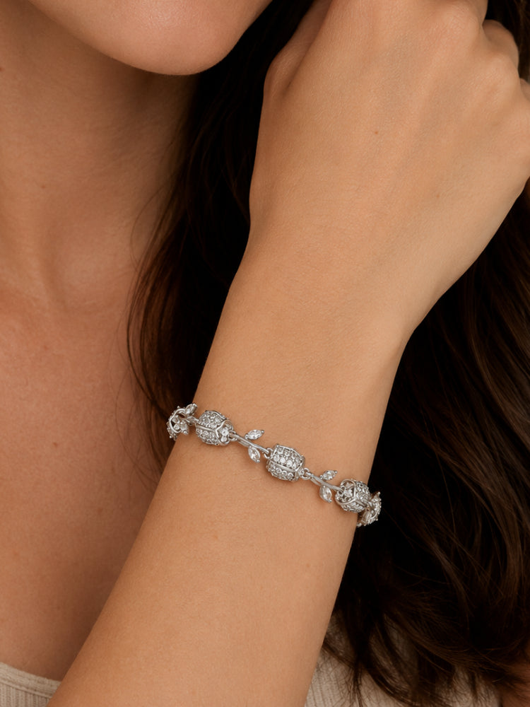 Pulsera Rosas Brillantes