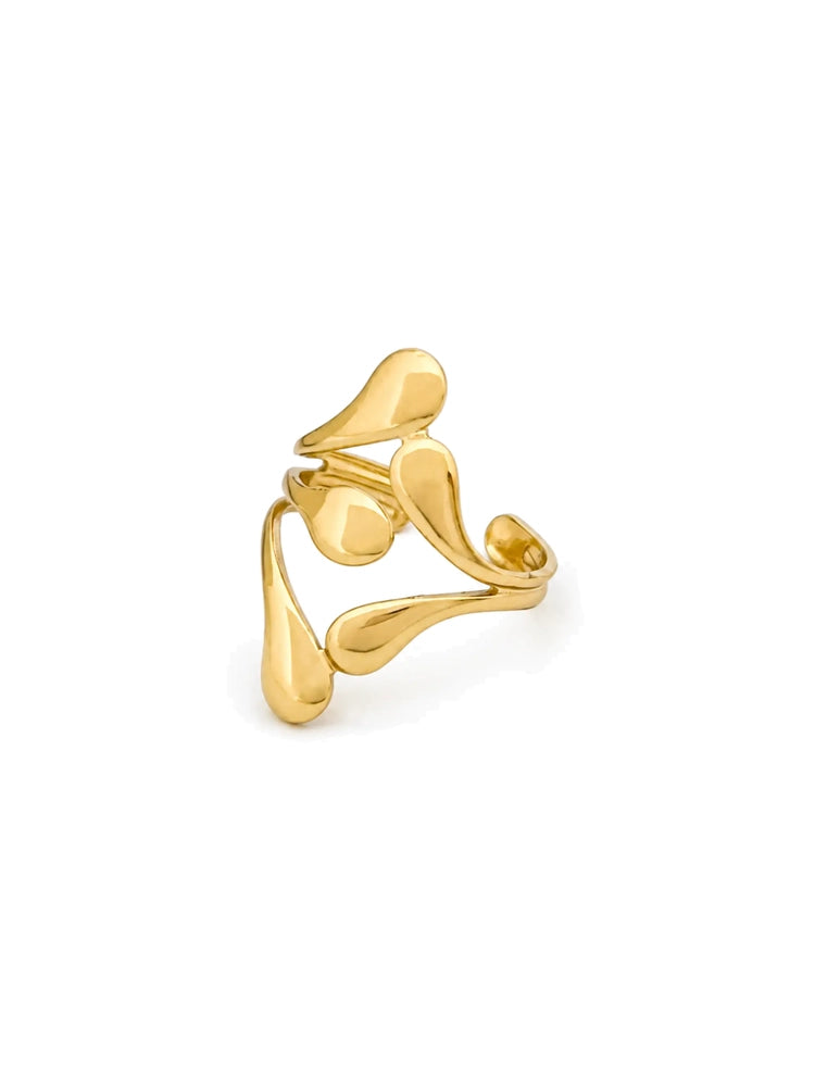 Anillo Ajustable Gotas Fluidas