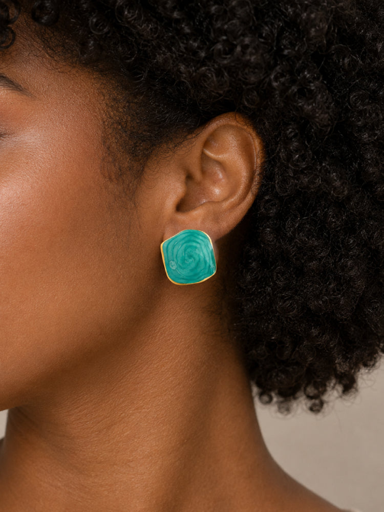 Aretes Ágata Turquesa
