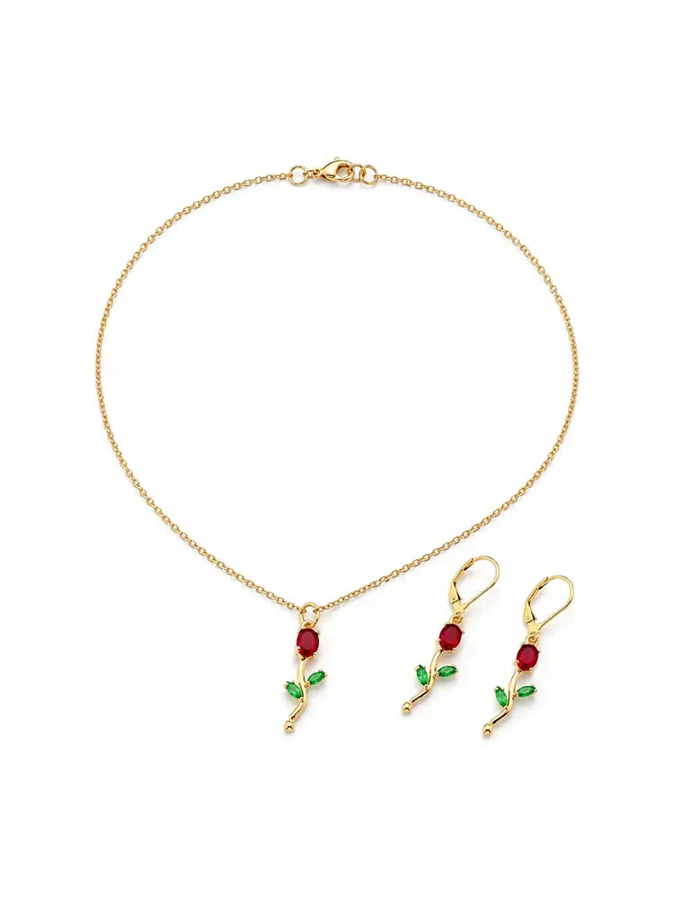 Collar Rosa Roja