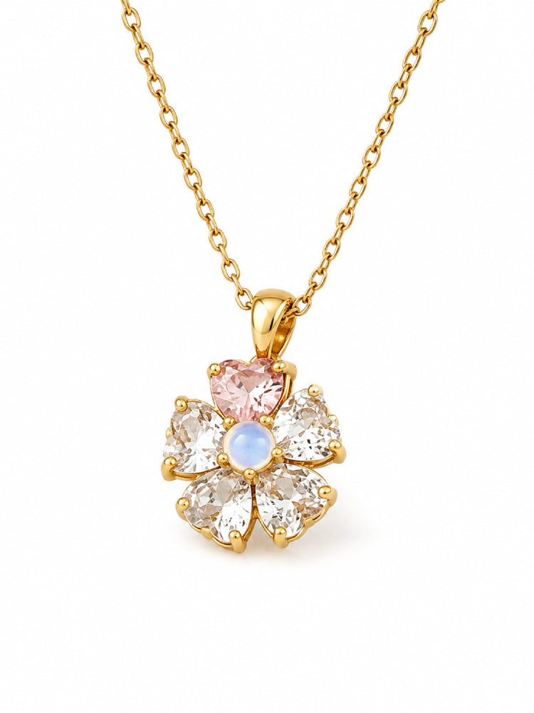 Cadena Flor Cristal