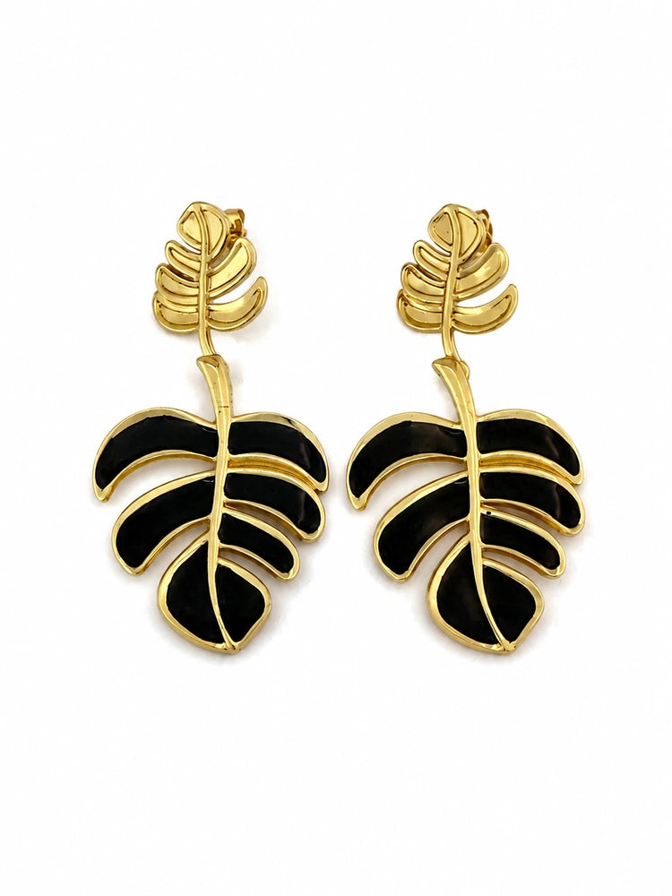 Aretes Hoja Negra