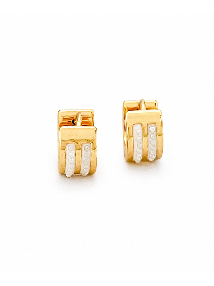 Argollas Doble Perla