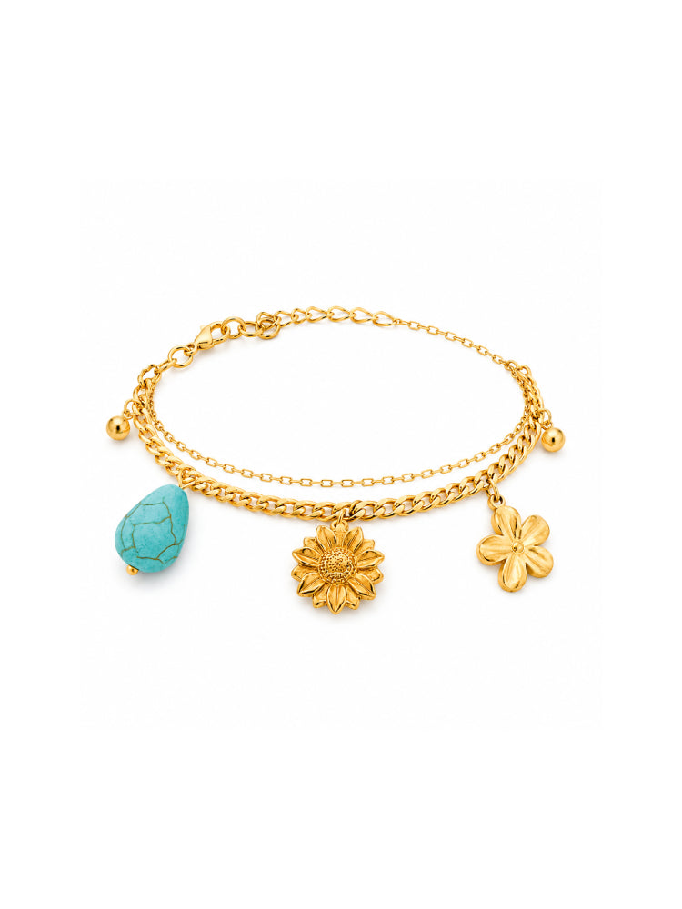 Pulsera Girasol Turquesa
